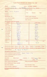 Fulham A 23.10.1954 Match Paperwork