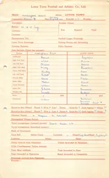 Nottingham Forest A 18.12.1954 Match Paperwork