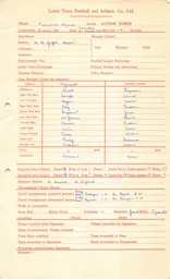 Plymouth Argyle A 5.3.1955 Match Paperwork
