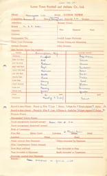 Birmingham City A 20.4.1955 Match Paperwork