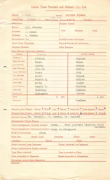 Everton A 3.9.1955 Match Paperwork