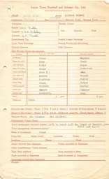 Aston Villa A 12.11.1955 Match Paperwork