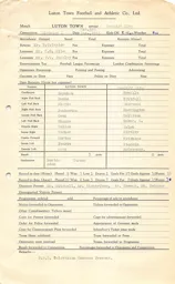 Cardiff City H 3.12.1955 Match Paperwork