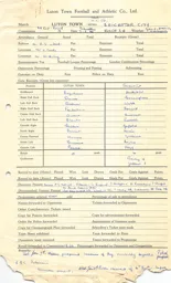 Leicester City H 11.1.1956 Match Paperwork & Correspondence