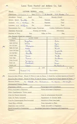 Aston Villa H 24.3.1956 Match Paperwork