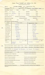 Manchester City H 1.9.1956 Match Paperwork