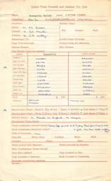 Newcastle United A 6.10.1956 Match Paperwork