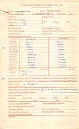 Birmingham City A 20.10.1956 Match Paperwork