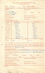 Burnley A 3.11.1956 Match Paperwork & Correspondence