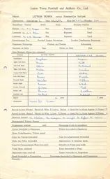 Newcastle United H 16.2.1957 Match Paperwork