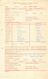 Arsenal A 31.8.1957 Match Paperwork