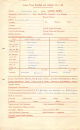 Manchester City A 26.10.1957 Match Paperwork