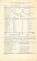 Newcastle United H 16.11.1957 Match Paperwork