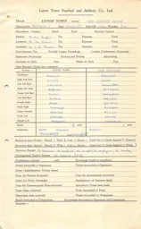 West Bromwich Albion H 14.12.1957 Match Paperwork