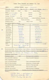 Sunderland H 8.2.1958 Match Paperwork
