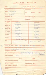 Burnley A 15.2.1958 Match Paperwork & Correspondence