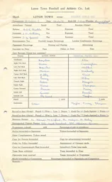 Preston North End H 22.2.1958 Match Paperwork
