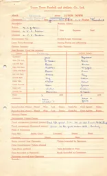 Reading A 25.3.1958 Match Paperwork & Correspondence
