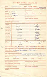 Newcastle United A 29.3.1958 Match Paperwork & Correspondence