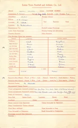 Leeds United A 26.8.1958 Match Paperwork & Correspondence