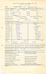 Preston North End H 27.9.1958 Match Paperwork