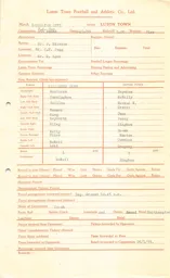 Leicester City A 24.1.1959 Match Paperwork & Correspondence