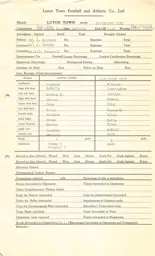 Leicester City H 28.1.1959 Match Paperwork & Correspondence