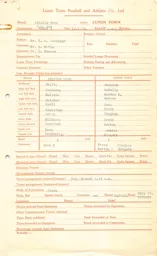Ipswich Town A 14.2.1959 Match Paperwork & Correspondence