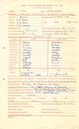 Fulham A 12.9.1959 Match Paperwork
