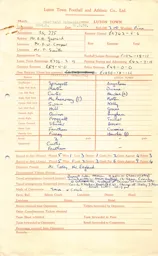 Sheffield Wednesday A 26.9.1959 Match Paperwork & Correspondence