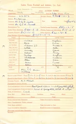 West Bromwich Albion A 24.10.1959 Match Paperwork & Correspondence