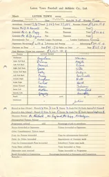 Arsenal H 28.12.1959 Match Paperwork