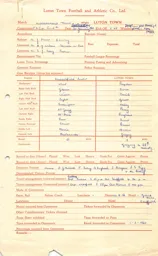 Huddersfield Town A 30.1.1960 Match Paperwork & Correspondence