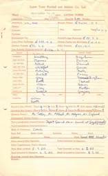 Nottingham Forest A 6.2.1960 Match Paperwork