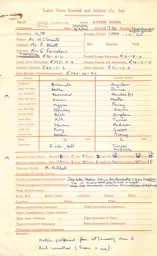 Bolton Wanderers A 9.3.1960 Match Paperwork & Correspondence
