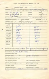 West Bromwich Albion H 12.3.1960 Match Paperwork