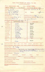 Huddersfield Town A 20.8.1960 Match Paperwork & Correspondence