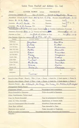 Portsmouth H 24.8.1960 Match Paperwork