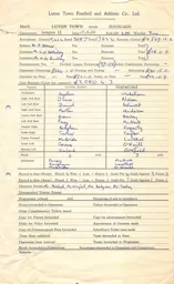Sunderland H 27.8.1960 Match Paperwork