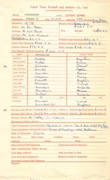 Portsmouth A 31.8.1960 Match Paperwork & Correspondence