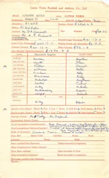 Plymouth Argyle A 3.9.1960 Match Paperwork & Correspondence