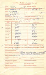 Liverpool A 7.9.1960 Match Paperwork & Correspondence