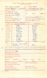 Charlton Athletic A 17.9.1960 Match Paperwork & Correspondence