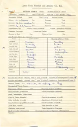 Huddersfield Town H 17.12.1960 Match Paperwork