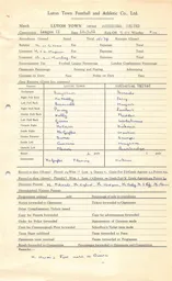 Rotherham United H 18.3.1961 Match Paperwork