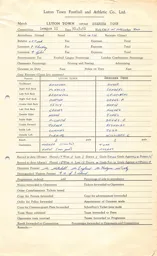 Swansea Town H 31.3.1961 Match Paperwork & Correspondence