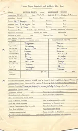 Scunthorpe United H 29.4.1961 Match Paperwork