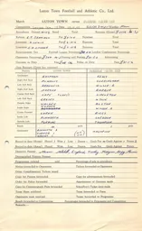 Preston North End H 19.8.1961 Match Paperwork