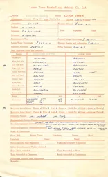 Newcastle United A 30.9.1961 Match Paperwork