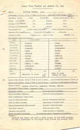 Scunthorpe United H 21.10.1961 Match Paperwork